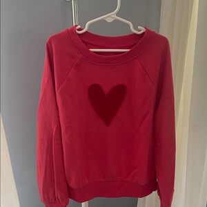Cat & Jack Red Heart Sweatshirt